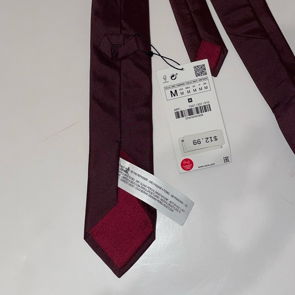 Zara Man Burgundy Tie - Picture 2 of 7